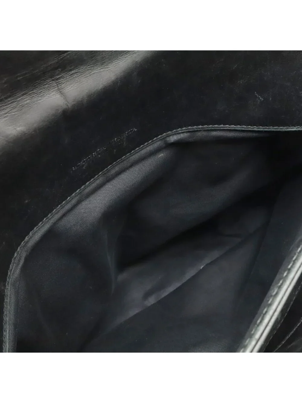 Bottega Veneta Intrecciato Business Briefcase Documents Purse Leather Black